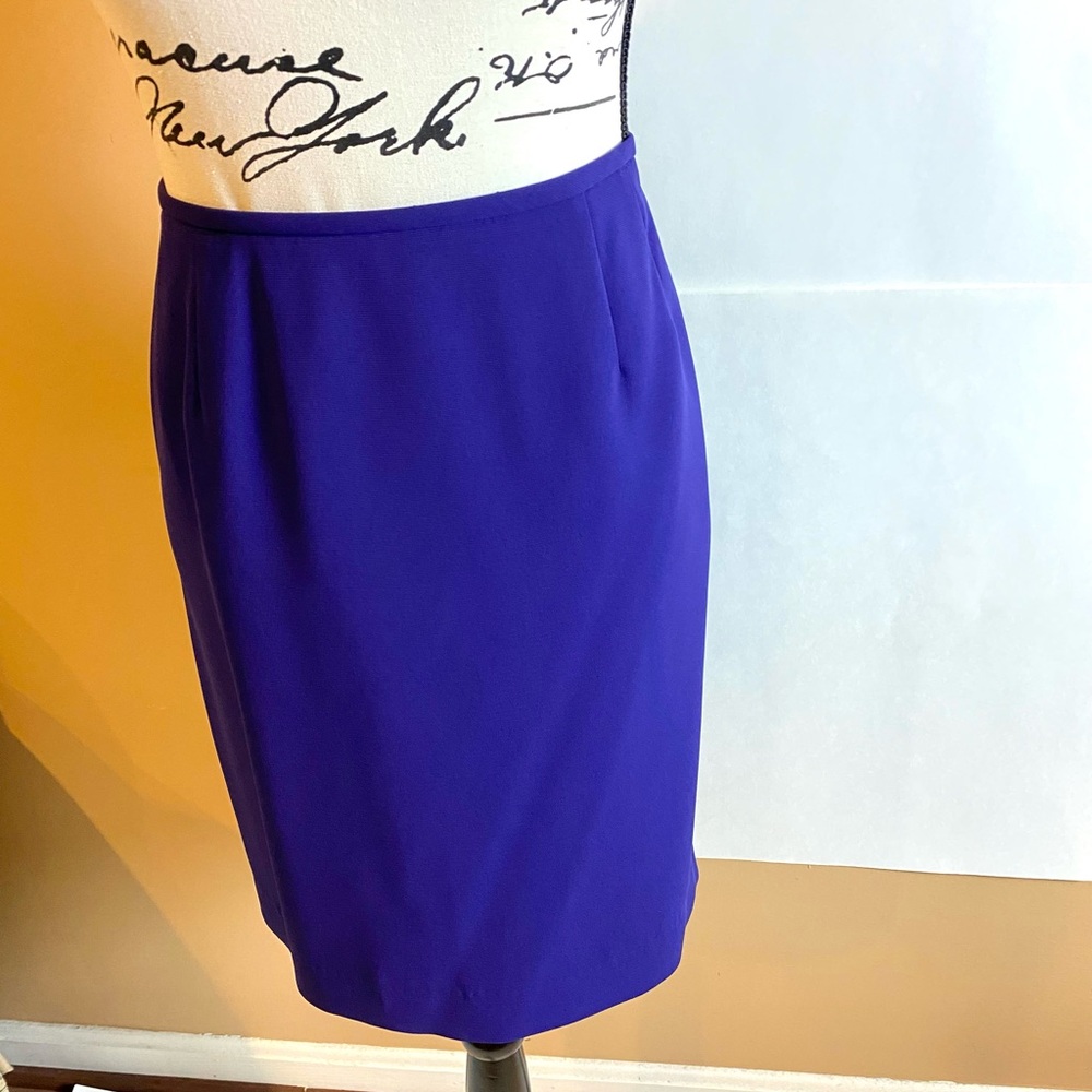 Le Suit Women's Vibrant Blue Pencil Skirt